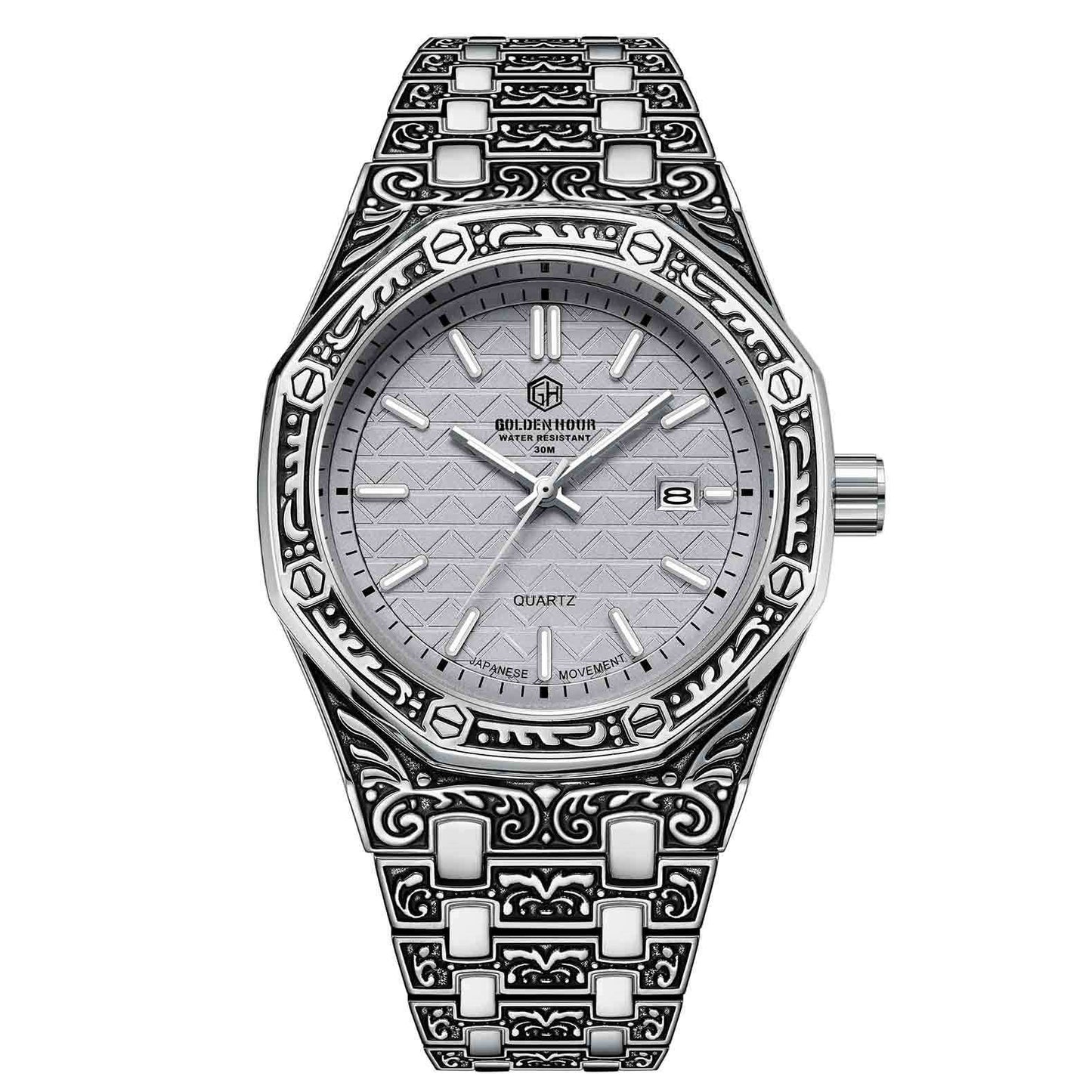 Spiral Crown Round Mechanical Men's Casual Watch Altior Prime