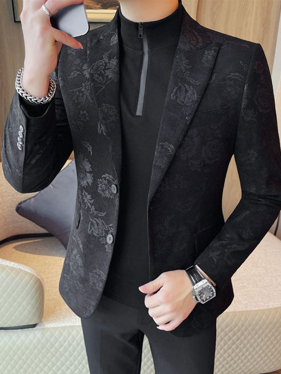 Men's Slim Fit Floral Print Casual Balzers Altior Prime