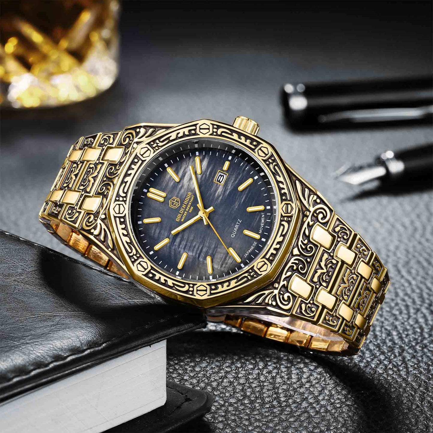 Spiral Crown Round Mechanical Men's Casual Watch Altior Prime