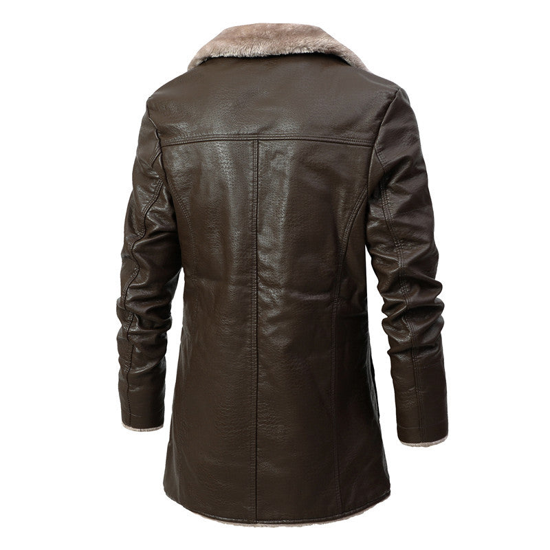 Jacket Winter Warm Fleece Single-breasted Coat For Men Long Clothing Altior Prime