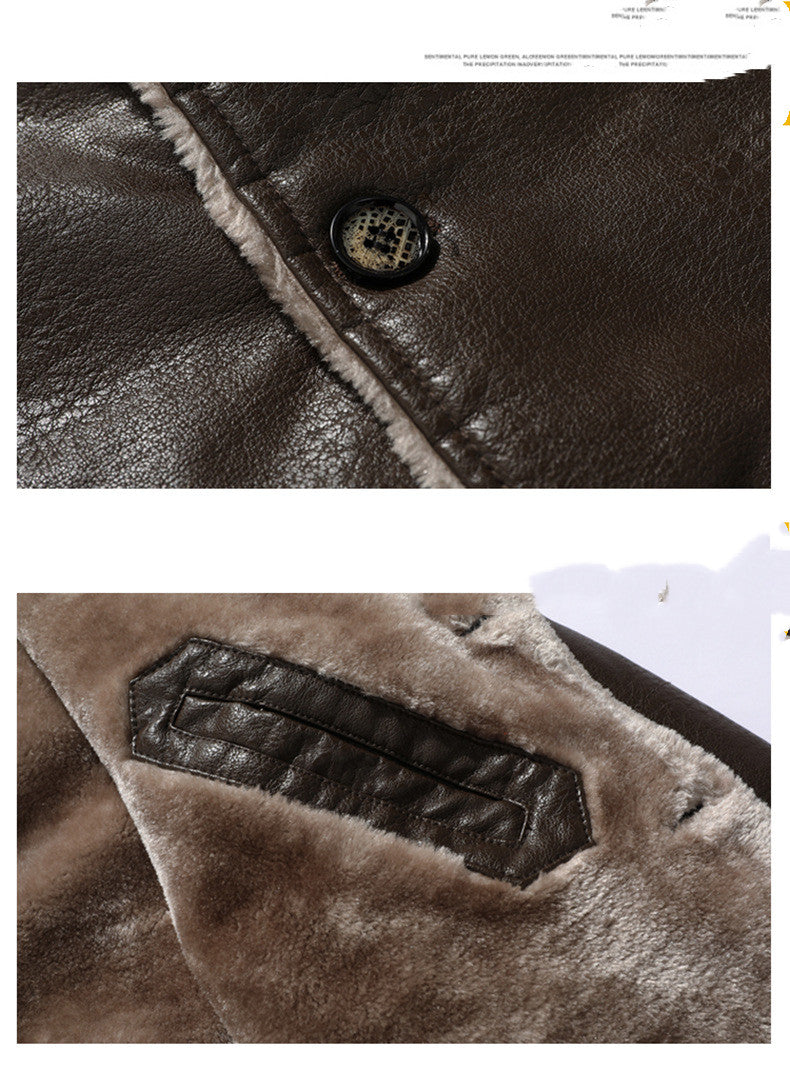 Jacket Winter Warm Fleece Single-breasted Coat For Men Long Clothing Altior Prime