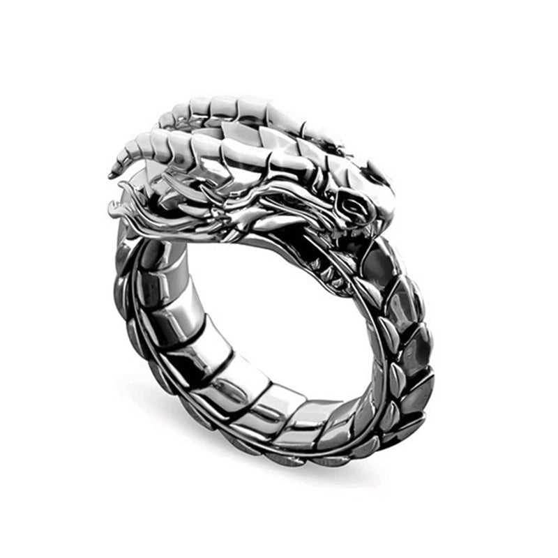 Vintage ethnic Dragon Male Rings Jewelry Altior Prime