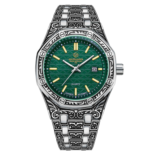 Spiral Crown Round Mechanical Men's Casual Watch Altior Prime