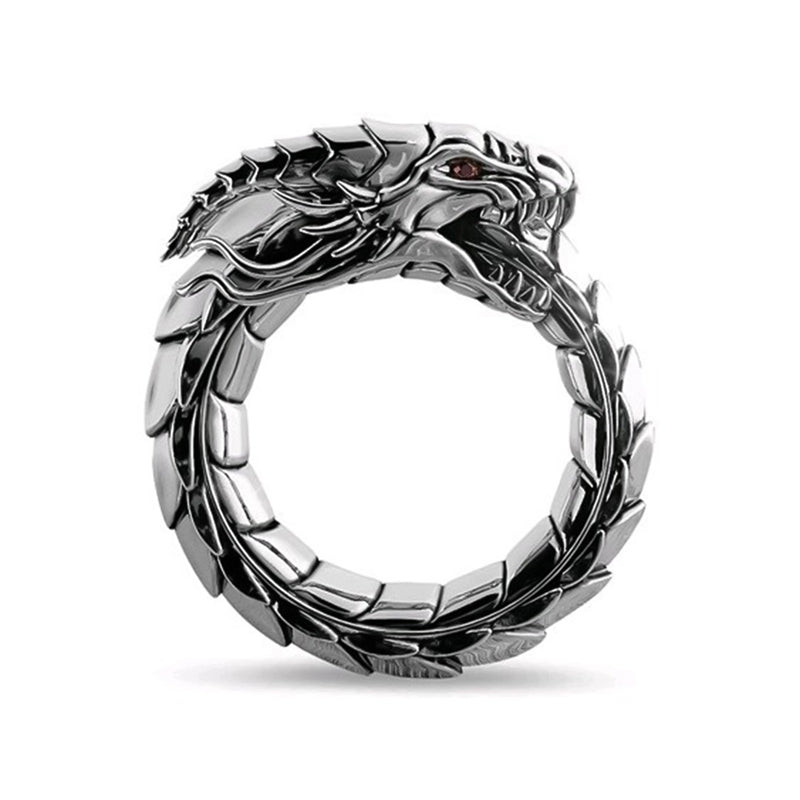 Vintage ethnic Dragon Male Rings Jewelry Altior Prime