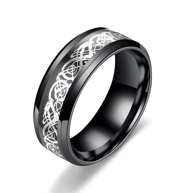 Dragon Pattern Rings Men Stainless Steel Ring Jewelry Altior Prime