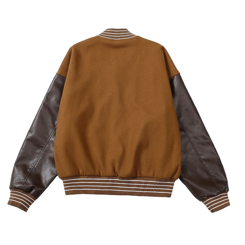Contrast Color Stitching Patch Printed Baseball Uniform For Men And Women Loose Couple Cotton Clothing Altior Prime