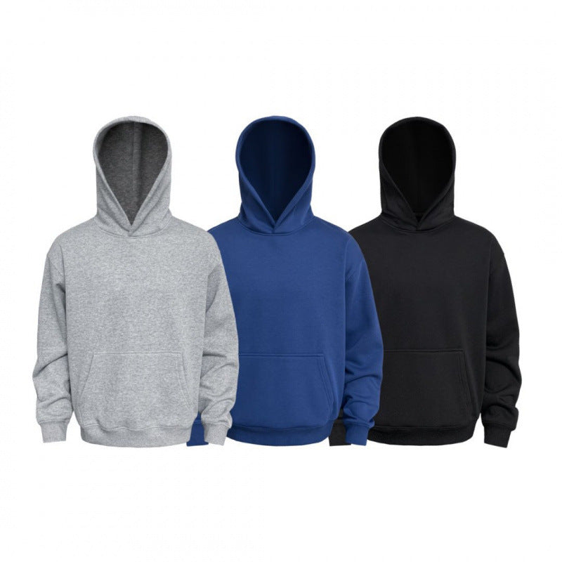 Warm Solid-color Pullover Hoodie With A Straight Fit Altior Prime