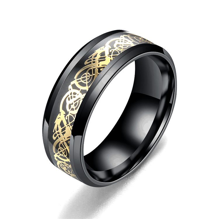 Dragon Pattern Rings Men Stainless Steel Ring Jewelry Altior Prime