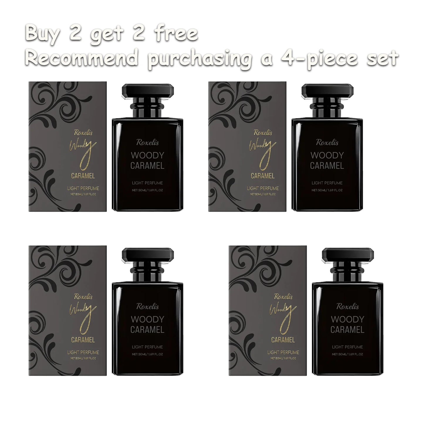 Woody Caramel Perfume - Natural Fresh Scent, Long-Lasting, Perfect for Daily & Dating, Travel-Size