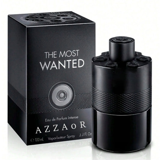 AZZAR0I The Most Wanted Eau de Parfum Intense – Woody & Spicy Cologne for Men with Fougère and Ambery Notes Amber Wood, Cardamom