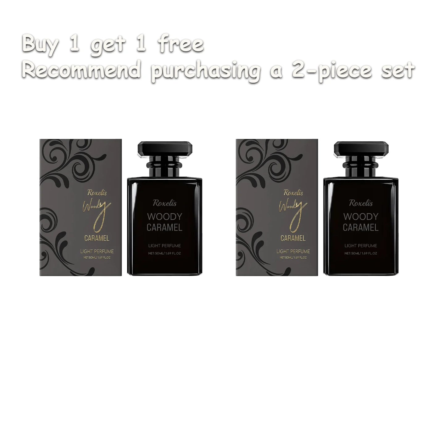 Woody Caramel Perfume - Natural Fresh Scent, Long-Lasting, Perfect for Daily & Dating, Travel-Size
