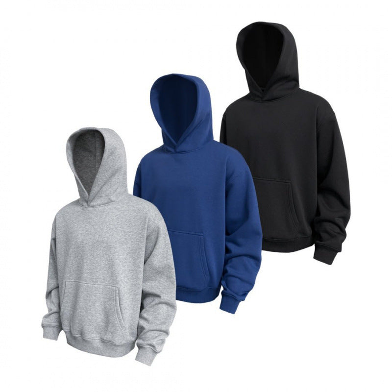 Warm Solid-color Pullover Hoodie With A Straight Fit Altior Prime