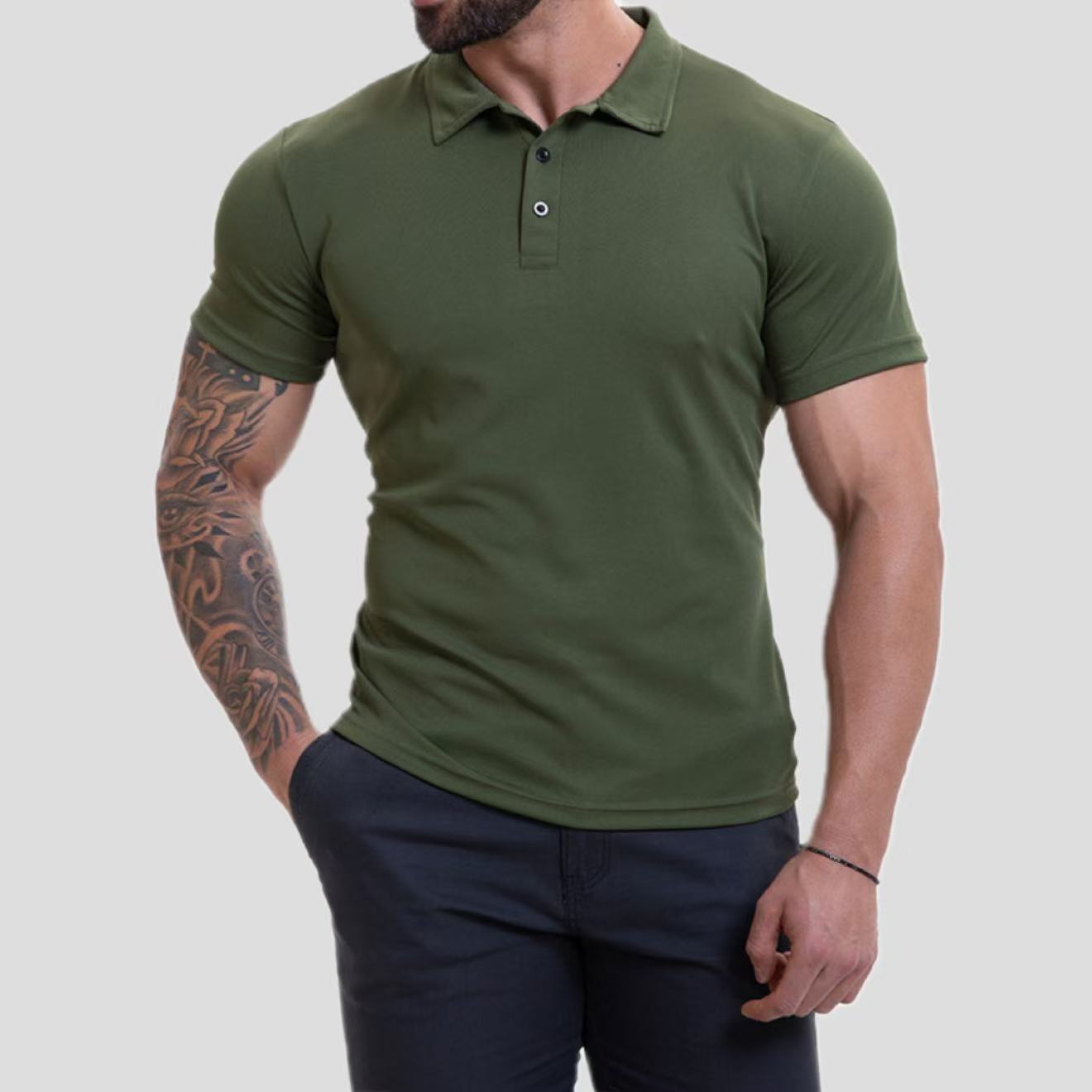 Men's Lapel Collar Casual All-Match Breathable Short-Sleeve Altior Prime