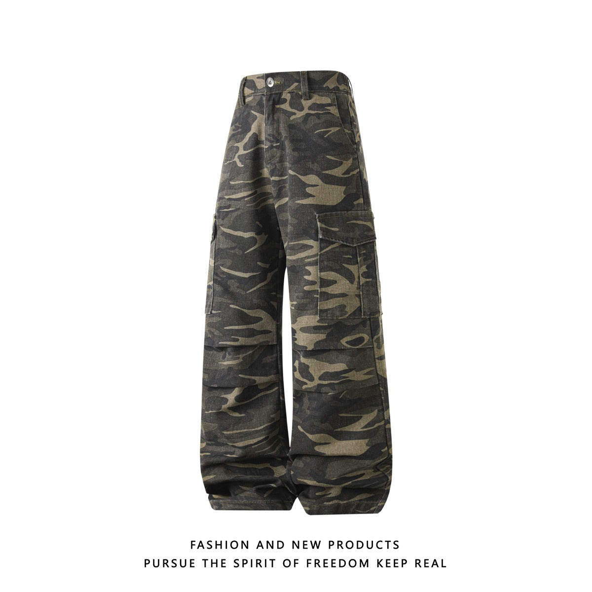Workwear Camo Casual Pants Mens Straight-Leg Wide-Leg Trousers Altior Prime