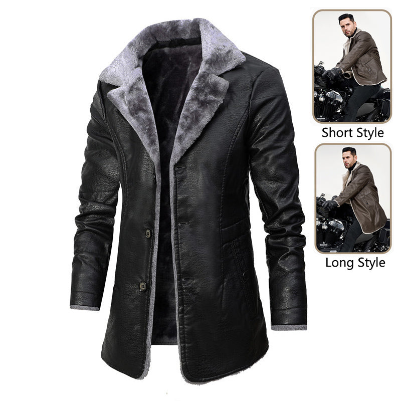 Jacket Winter Warm Fleece Single-breasted Coat For Men Long Clothing Altior Prime