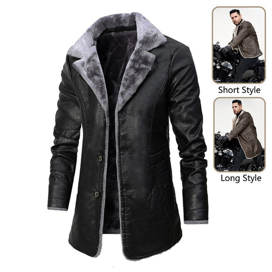 Jacket Winter Warm Fleece Single-breasted Coat For Men Long Clothing Altior Prime