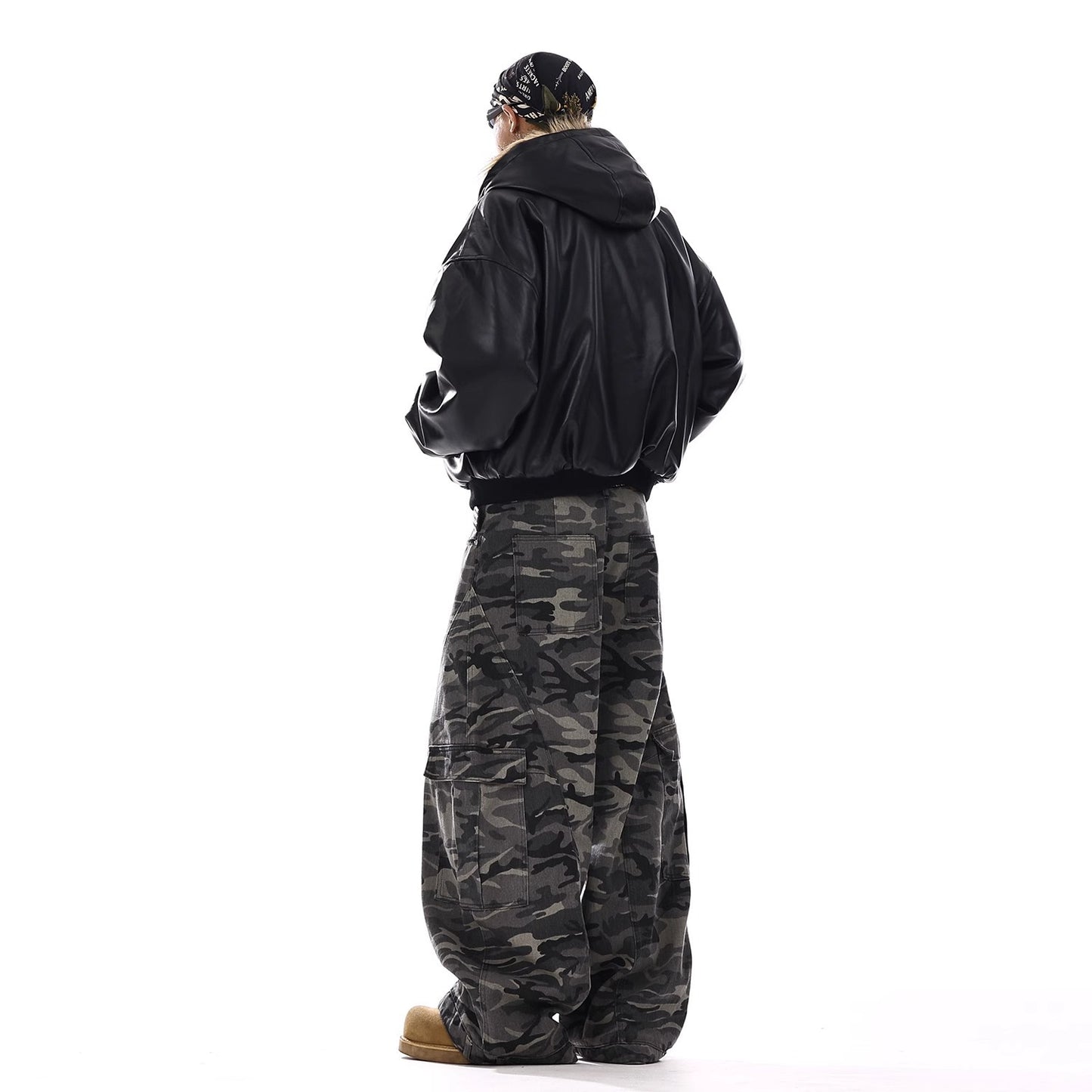 American-style Vintage Camouflage Machete-cut Jeans For Men Altior Prime